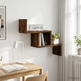 Vidaxl wandplank gerookt eiken 48 x 15 x 42 cm bewerkt hout