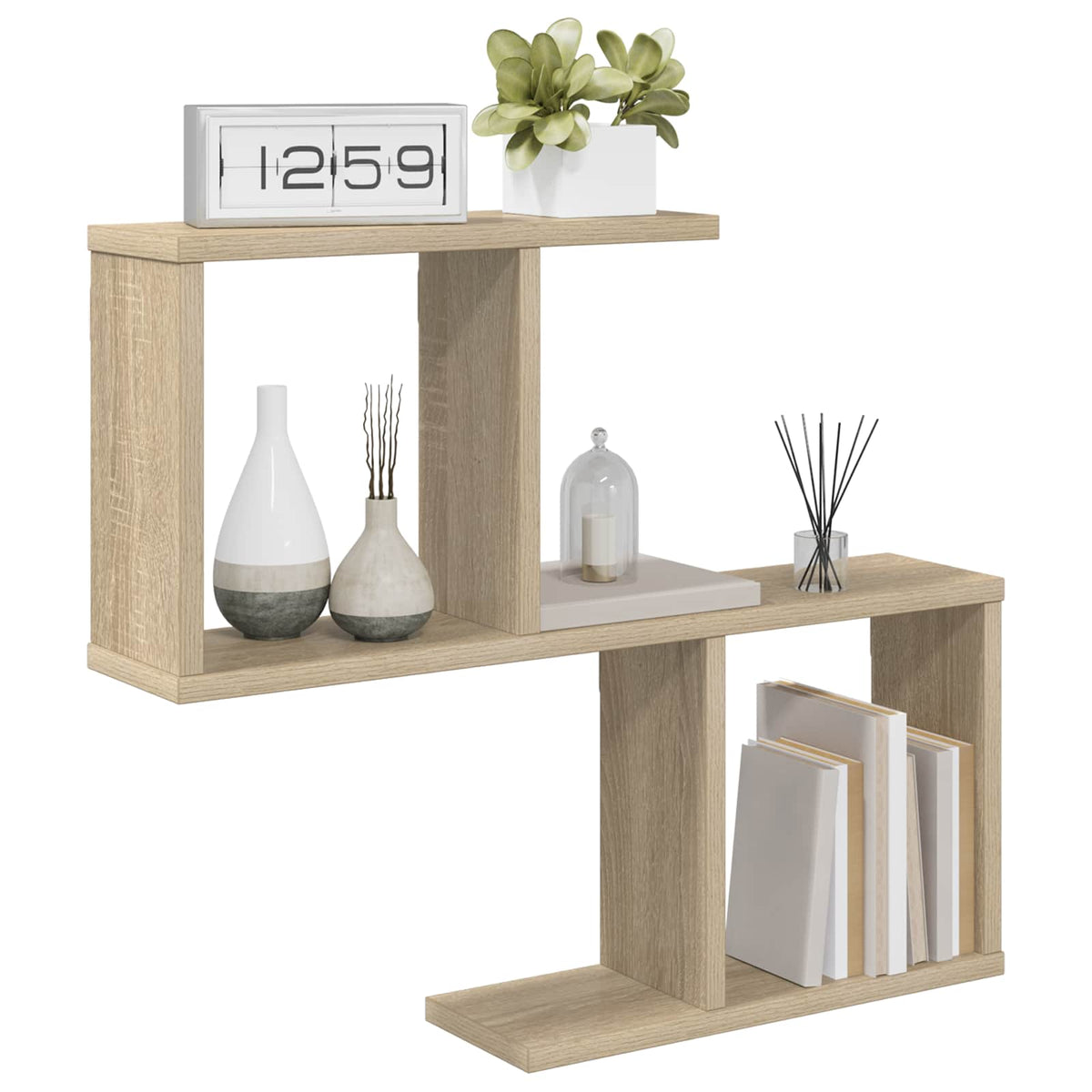 Vidaxl wandplank sonoma eiken 60 x 12 x 50,5 cm bewerkt hout