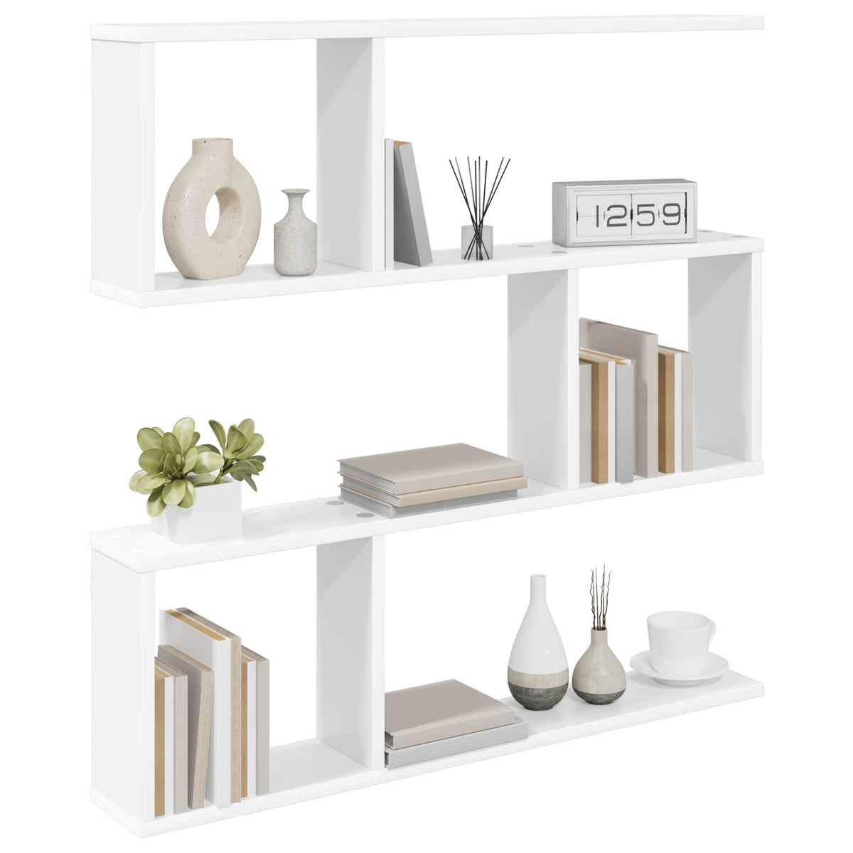 Vidaxl wandplank wit 80 x 12 x 79,5 cm bewerkt hout