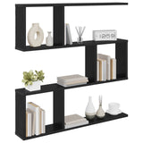 Vidaxl wandplank zwart eiken 80 x 12 x 79,5 cm bewerkt hout