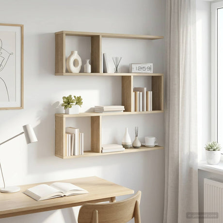 Vidaxl wandplank sonoma eiken 80 x 12 x 79,5 cm bewerkt hout