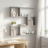 Vidaxl wandplank grijs sonoma 80 x 12 x 79,5 cm bewerkt hout