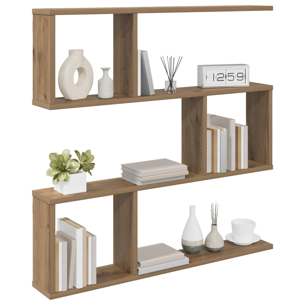 Vidaxl wandplank artisanaal eiken 80 x 12 x 79,5 cm bewerkt hout