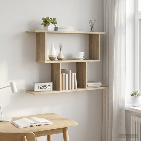 Vidaxl wandplank sonoma eiken 80 x 15 x 50,5 cm bewerkt hout