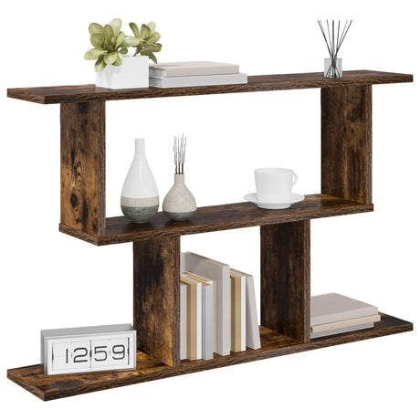 Vidaxl wandplank gerookt eiken 80 x 15 x 50,5 cm bewerkt hout