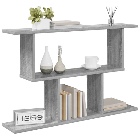 Vidaxl wandplank grijs sonoma 80 x 15 x 50,5 cm bewerkt hout