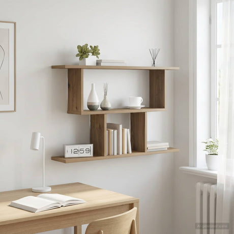 Vidaxl wandplank artisanaal eiken 80 x 15 x 50,5 cm bewerkt hout