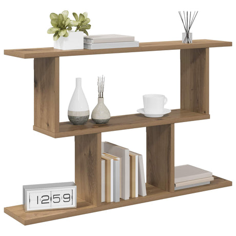 Vidaxl wandplank artisanaal eiken 80 x 15 x 50,5 cm bewerkt hout