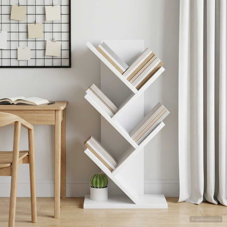 Vidaxl boekenkast in de vorm van een boom 4-vaks 30 x 18 x 60 cm wit