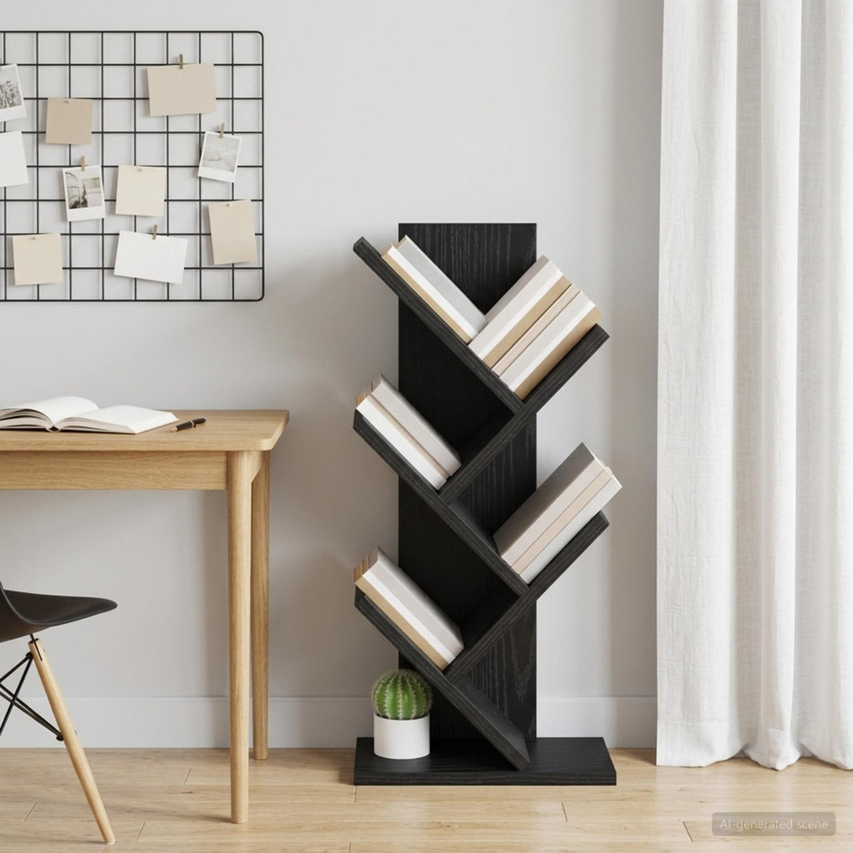 Vidaxl boomboekenplank 4-laags 30 x 18 x 60 cm bewerkt hout