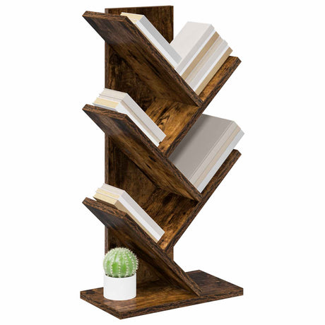 Vidaxl boom boekenkast 4-tier 30 x 18 x 60 cm bewerkt hout
