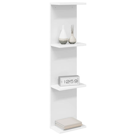 Vidaxl wandplank 2 st wit 25 x 15 x 100 cm bewerkt hout