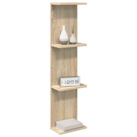 Vidaxl wandplank 2 st sonoma eiken 25 x 15 x 100 cm bewerkt hout