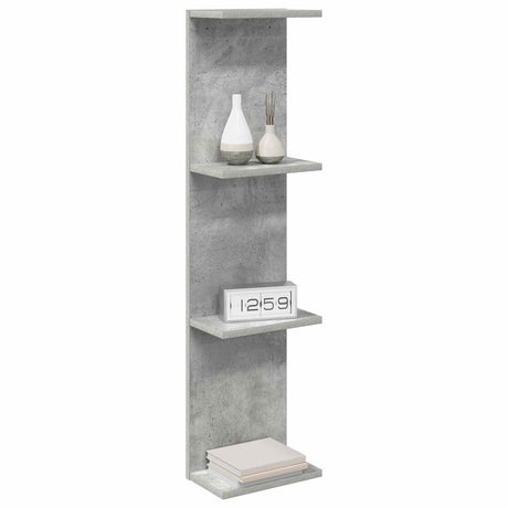 Vidaxl wandplank 2 st betongrijs 25 x 15 x 100 cm bewerkt hout