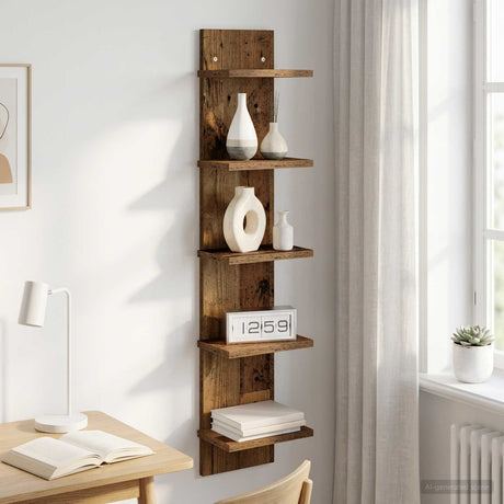 Vidaxl wandplank oud hout 22 x 15 x 100 cm bewerkt hout