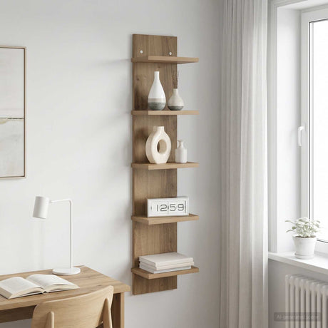 Vidaxl wandplank artisanaal eiken 22 x 15 x 100 cm bewerkt hout