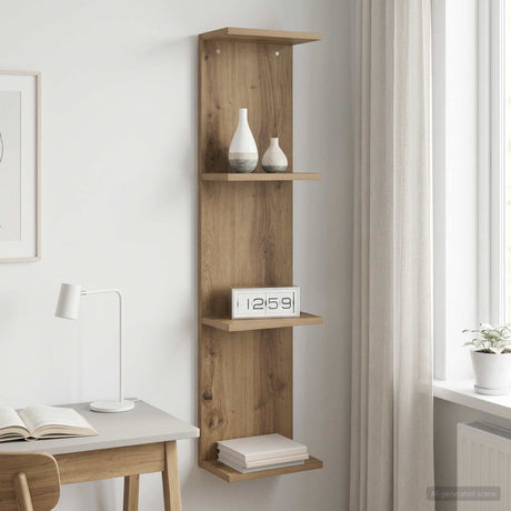 Vidaxl wandplank artisanaal eiken 22 x 15 x 100 cm bewerkt hout