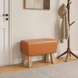 Vidaxl bank 60 x 30 x 45 cm echt leer bruin
