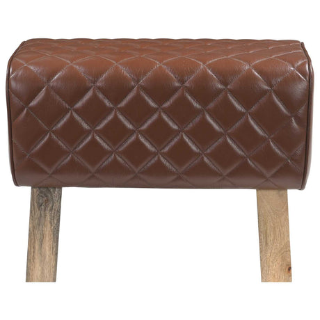 Vidaxl bank 60 x 30 x 45 cm echt leer bruine diamant