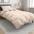 Vidaxl dekbedset beige 137 x 200 cm katoen, kapok, polyester