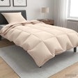 Vidaxl dekbedset beige 137 x 200 cm katoen, kapok, polyester