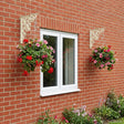 Vidaxl wandplank beugels 12 st antiek wit 14 x 14 x 3,5 cm staal
