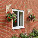 Vidaxl wandplank beugels 12 st antiek wit 14 x 14 x 3,5 cm staal