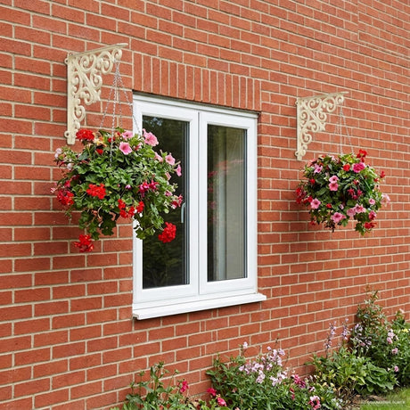 Vidaxl wandplank beugels 12 st antiek wit 14 x 14 x 3,5 cm staal