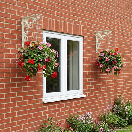 Vidaxl wandplank beugels 12 st antiek wit 10 x 10 x 2,8 cm staal