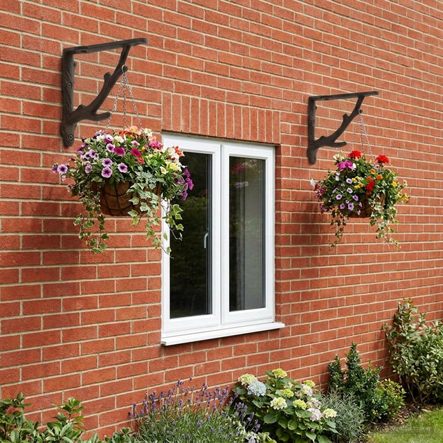 Vidaxl wandplankbeugels 2 st antiek bruin 10 x 10 x 3 cm staal
