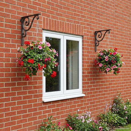 Vidaxl wandplank beugels 2 st antiek bruin 23,5 x 28 x 3,5 cm staal