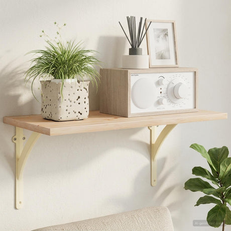 Vidaxl wandplank beugels 2 st antiek wit 10 x 10 x 3 cm staal