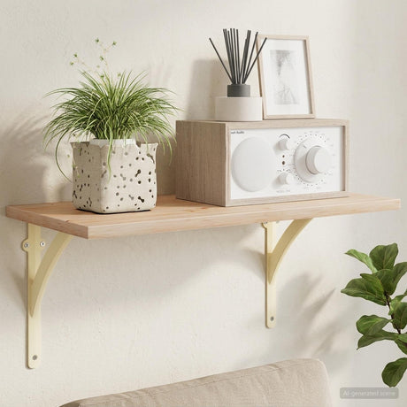 Vidaxl wandplank beugels 12 st antiek wit 10 x 10 x 3 cm staal