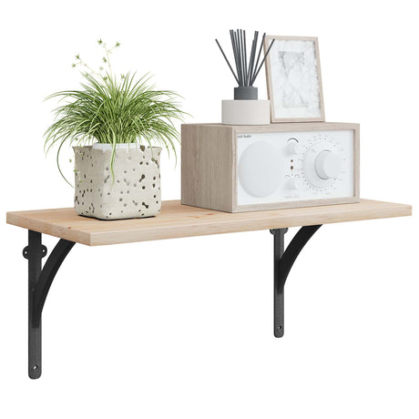 Vidaxl wandplank beugels 12 st zwart 14,5 x 14,5 x 3,5 cm staal