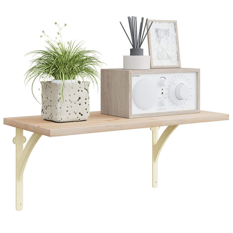 Vidaxl wandplank beugels 12 st antiek wit 21 x 21 x 3,5 cm staal