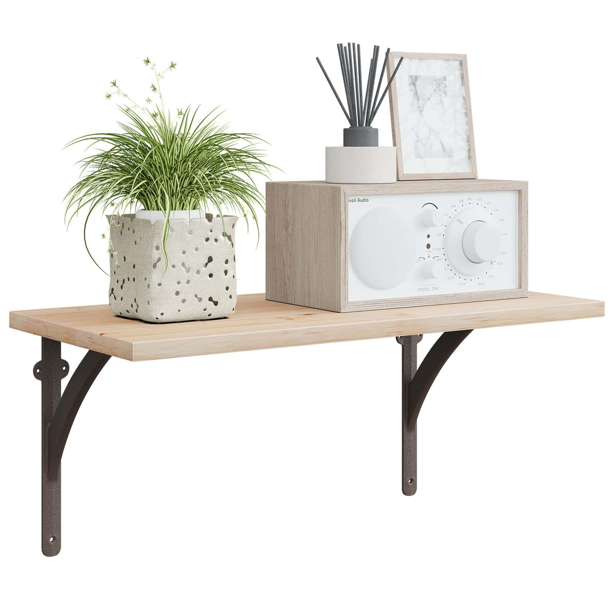 Vidaxl wandplank beugels 12 st antiek bruin 21 x 21 x 3,5 cm staal