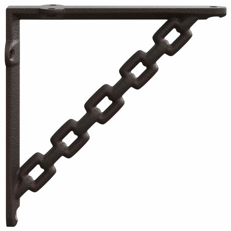 Vidaxl wandplank beugels 12 st antiek bruin 21 x 21 x 3,5 cm staal