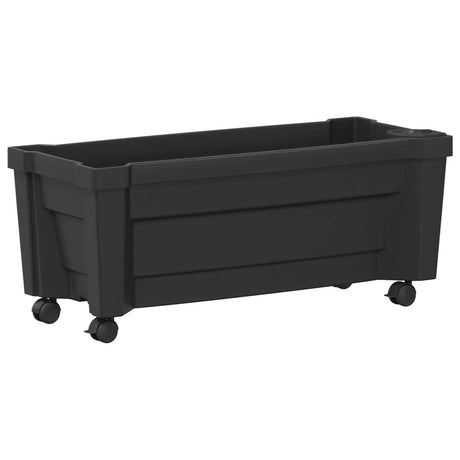 Vidaxl calypso plantenbak met wielen pp antraciet