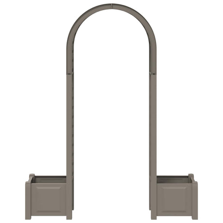 Vidaxl rozenboog met planter grijs 168,5 x 43 x 207 cm pp