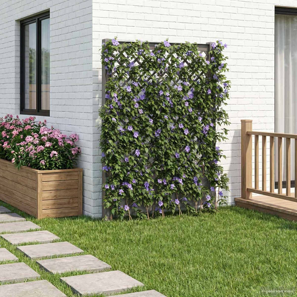 Vidaxl trellis met spike pp grijs