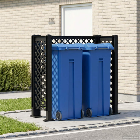 Vidaxl vuilnisbak trellis antracietkleurig 123 x 47 x 114 cm pp