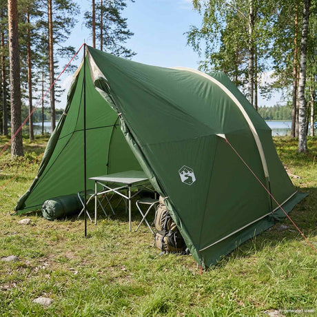 Vidaxl waterdichte tent groen 185t polyester met pu coating