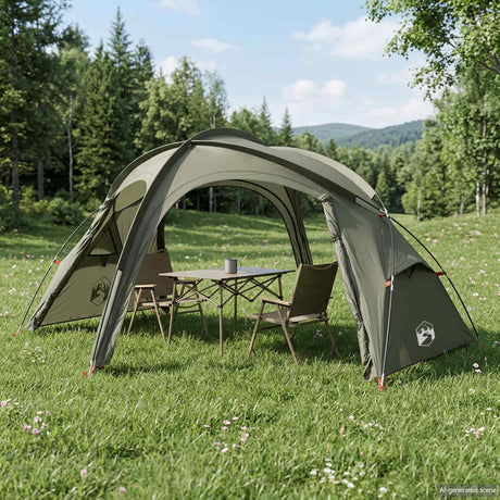 Vidaxl trekkingtent met regenhoes waterdicht 2-persoons legergroen