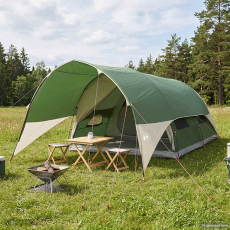 Vidaxl tunnel tent met waterdichte regenhoes 10-persoons groen