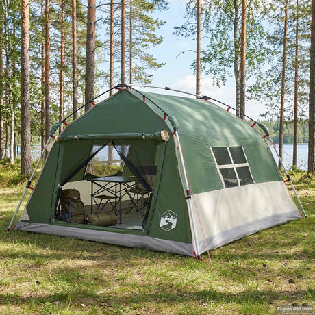 Vidaxl instant tent water-resistant 4-persoons groen