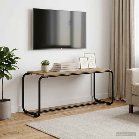 Vidaxl tv-standaard 98 x 35.5 x 42 cm artisanaal eiken bewerkt hout