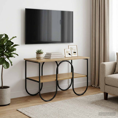 Vidaxl tv-standaard 80 x 40 x 50 cm artisanaal eiken bewerkt hout