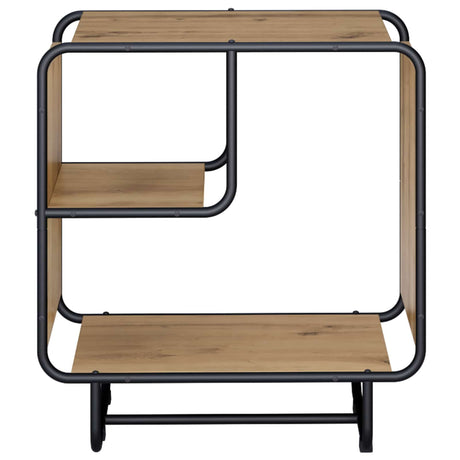 Vidaxl dressoir artisanaal eiken 60 x 37.5 x 64.5 cm bewerkt hout