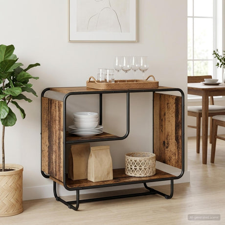 Vidaxl dressoir oud hout 80 x 37.5 x 64.5 cm bewerkt hout