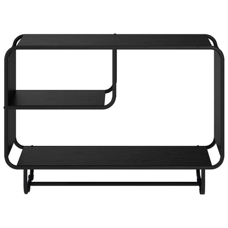 Vidaxl dressoir zwart eiken 93,5 x 37,5 x 64,5 cm bewerkt hout
